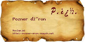 Pozner Áron névjegykártya